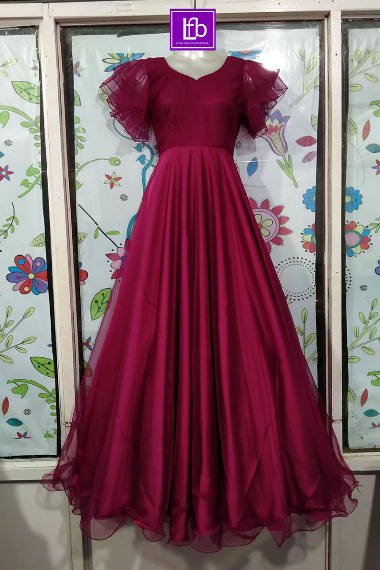 long frock maggam work